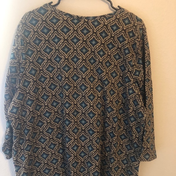 Jennifer Scott Brown BoHo Blouse Size 2x - Picture 7 of 8